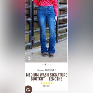 NWT Ranch Dress’n Bootcut Long Length Blue Jeans - 6-8 Long.